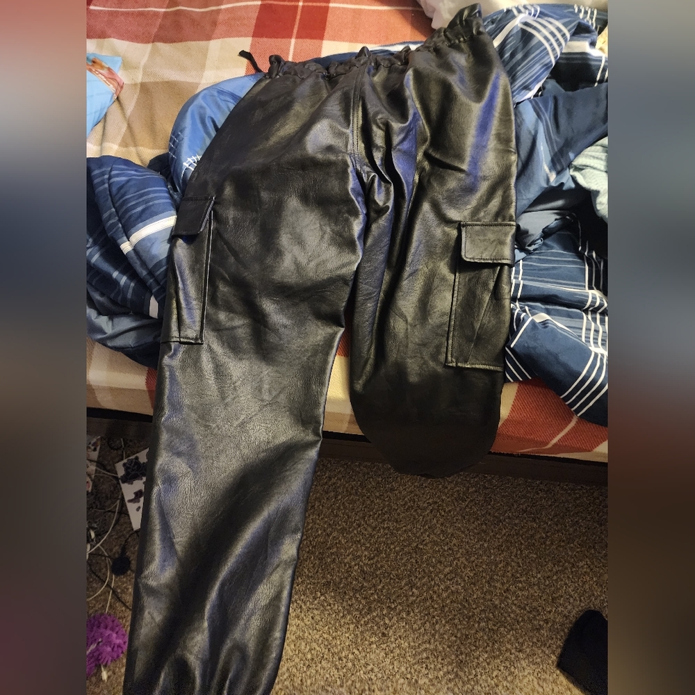 Kan Can Vegan Leather Joggers